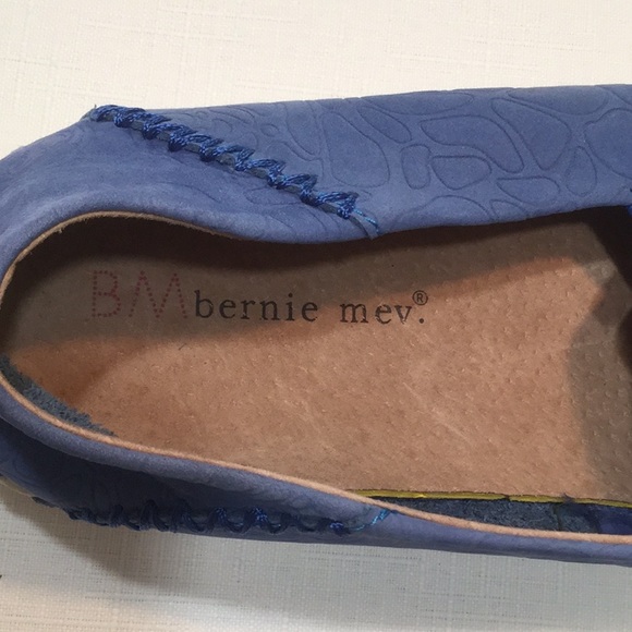 bernie mev. Blue Leather Slip On Shoes - Picture 5 of 5